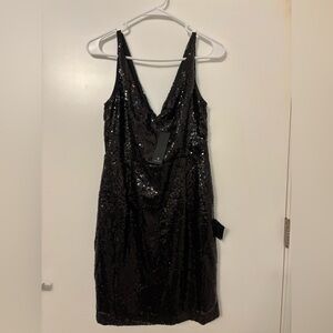 NWT Elegant Black Sequin Dress